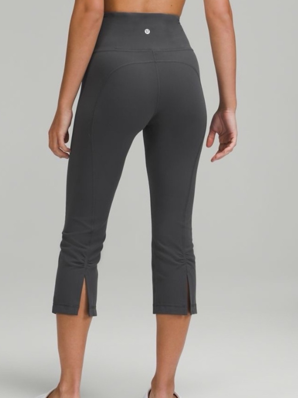 lululemon athletica Black Cropped Leggings with Subtle Logo - Picture 2 of 9